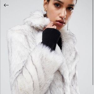 Asos faux fur coat